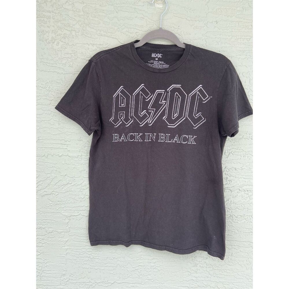 Vintage 2004 AC/DC "Back In Black" Men's T-Shirt Gray Standard Size M